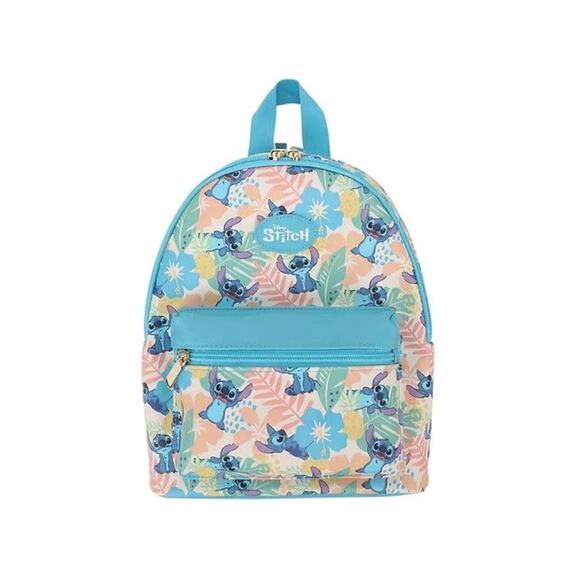Disney x Bioworld Lilo & Stitch Tropical Leaves Mini Backpack All Over Print main image 11